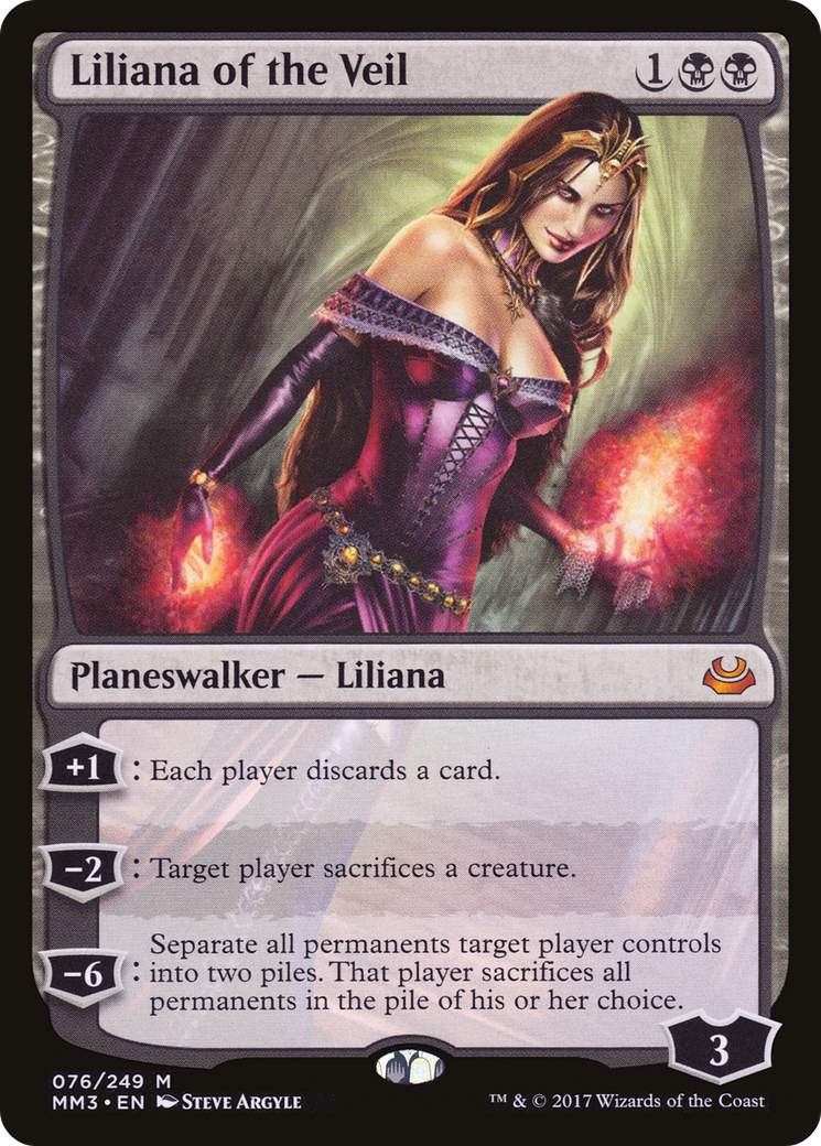 Liliana of the Veil (MM3-076) - Modern Masters 2017 Foil - Premium MTG Single from Wizards of the Coast - Just $23.88! Shop now at Game Crave Tournament Store