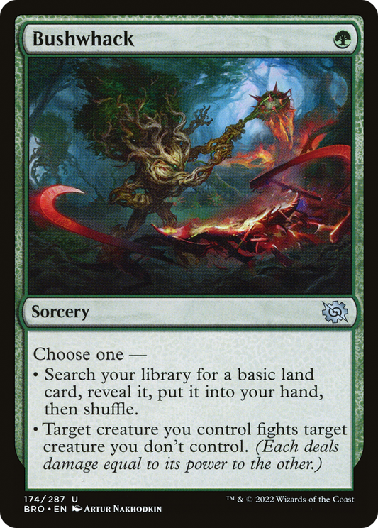 Bushwhack (BRO-174) - The Brothers' War - Premium MTG Single from Wizards of the Coast - Just $0.08! Shop now at Game Crave Tournament Store