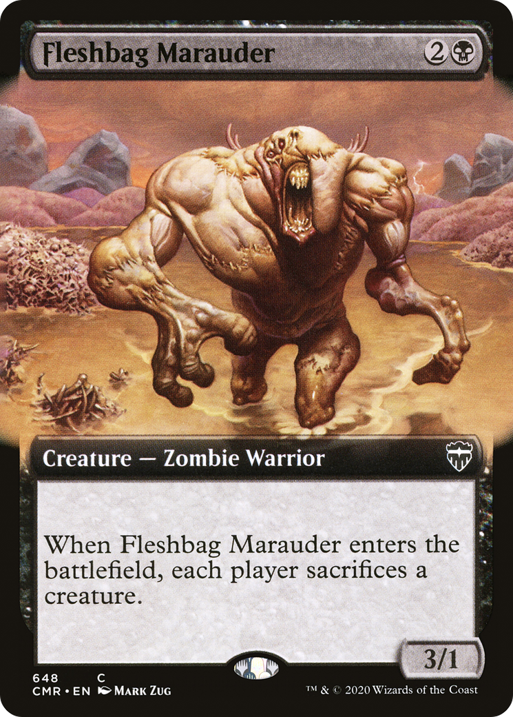 Fleshbag Marauder (CMR-648) - Commander Legends: (Extended Art) - Premium MTG Single from Wizards of the Coast - Just $0.30! Shop now at Game Crave Tournament Store