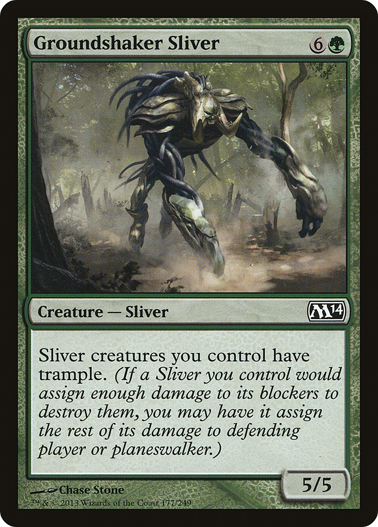 Groundshaker Sliver (M14-177) - Magic 2014 Foil - Premium MTG Single from Wizards of the Coast - Just $0.69! Shop now at Game Crave Tournament Store
