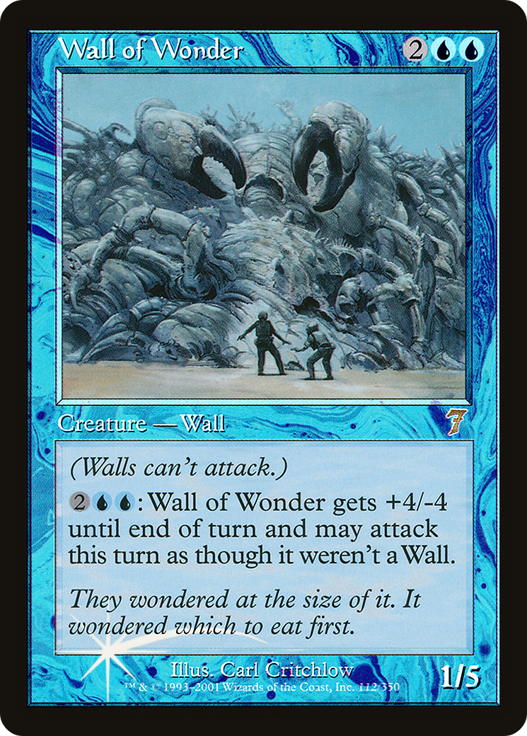 Wall of Wonder (7ED-112★) - Seventh Edition Foil - Premium MTG Single from Wizards of the Coast - Just $3.14! Shop now at Game Crave Tournament Store