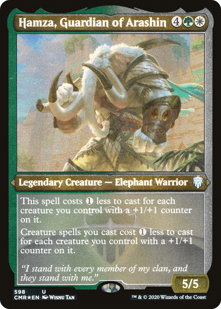 Hamza, Guardian of Arashin (CMR-598) - Commander Legends Etched Foil - Premium MTG Single from Wizards of the Coast - Just $0.43! Shop now at Game Crave Tournament Store
