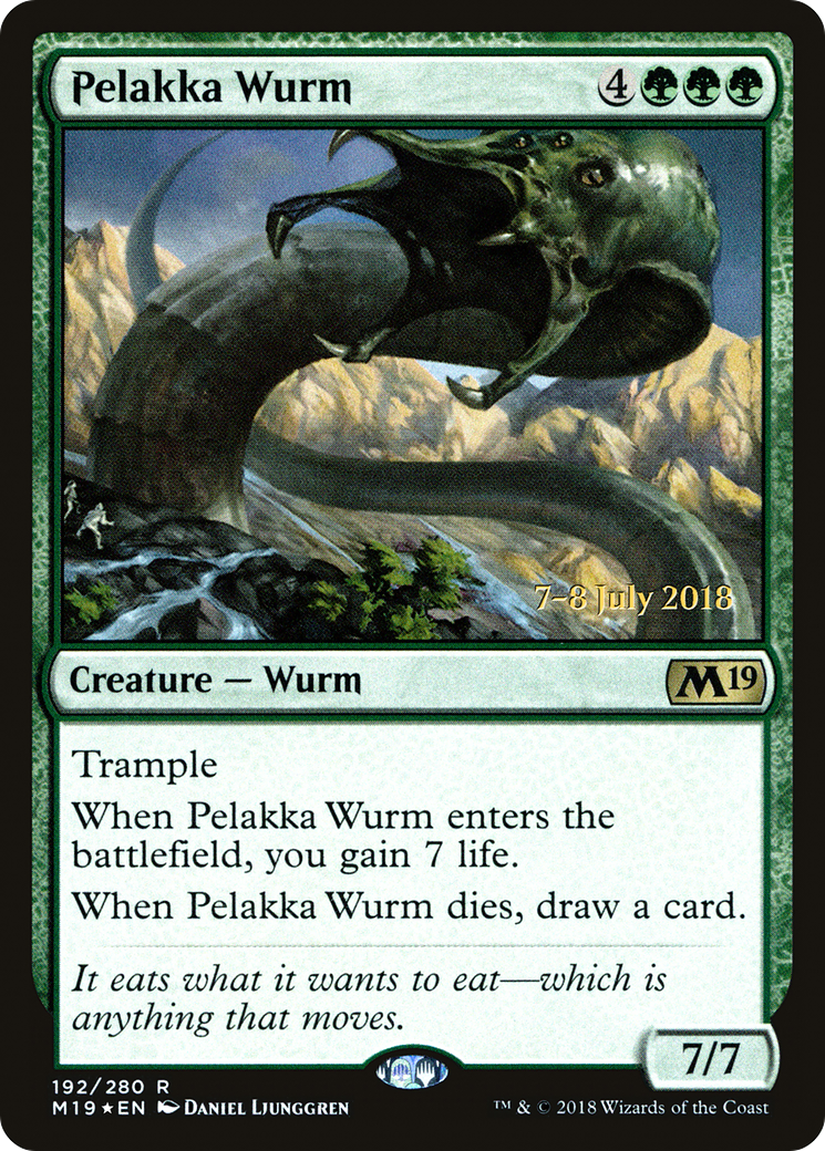 Pelakka Wurm (PM19-192S) - Core Set 2019 Promos Foil - Premium MTG Single from Wizards of the Coast - Just $0.16! Shop now at Game Crave Tournament Store