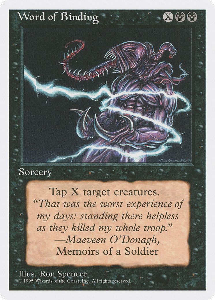 Word of Binding (4ED-172) - Fourth Edition - Premium MTG Single from Wizards of the Coast - Just $0.08! Shop now at Game Crave Tournament Store