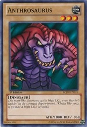Anthrosaurus (LCJW-EN016) - Legendary Collection 4: Joey's World 1st Edition - Premium Yugioh Single from Konami - Just $0.70! Shop now at Game Crave Tournament Store
