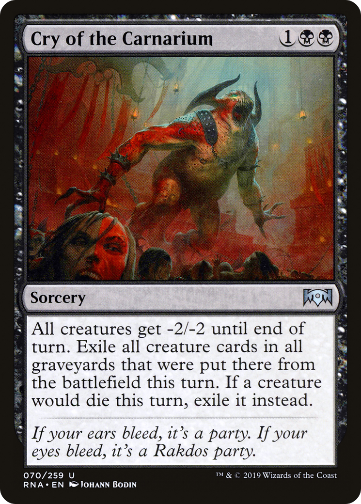 Cry of the Carnarium (RNA-070) - Ravnica Allegiance - Premium MTG Single from Wizards of the Coast - Just $0.08! Shop now at Game Crave Tournament Store