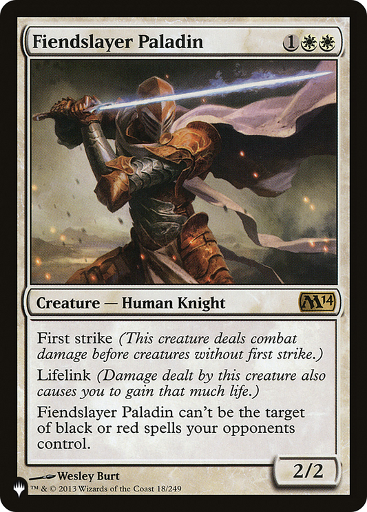 Fiendslayer Paladin (PLIST-507) - The List - Premium MTG Single from Wizards of the Coast - Just $0.60! Shop now at Game Crave Tournament Store