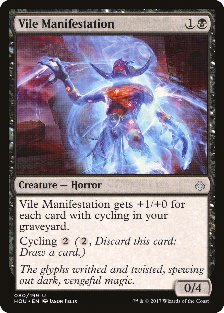 Vile Manifestation (HOU-080) - Hour of Devastation Foil - Premium MTG Single from Wizards of the Coast - Just $0.17! Shop now at Game Crave Tournament Store