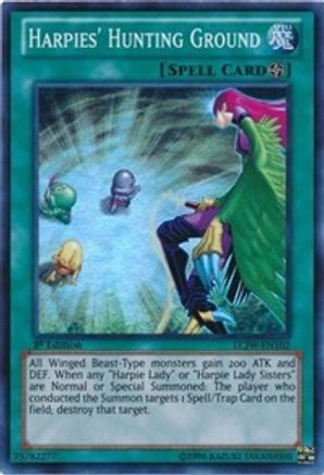 Harpies' Hunting Ground (LCJW-EN102) - Legendary Collection 4: Joey's World 1st Edition - Premium Yugioh Single from Konami - Just $1.12! Shop now at Game Crave Tournament Store