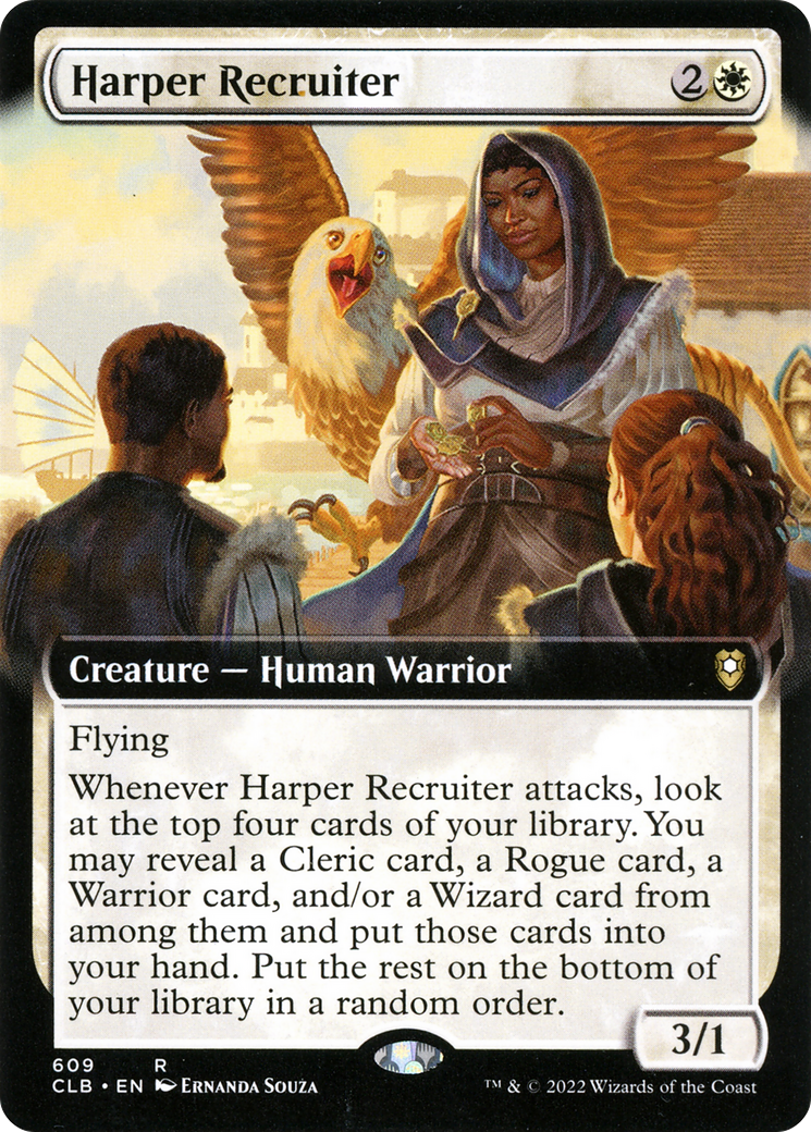 Harper Recruiter (CLB-609) - Commander Legends: Battle for Baldur's Gate: (Extended Art) - Premium MTG Single from Wizards of the Coast - Just $0.25! Shop now at Game Crave Tournament Store