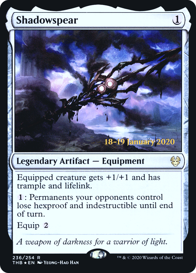 Shadowspear (PTHB-236S) - Theros Beyond Death Promos Foil - Premium MTG Single from Wizards of the Coast - Just $28.82! Shop now at Game Crave Tournament Store