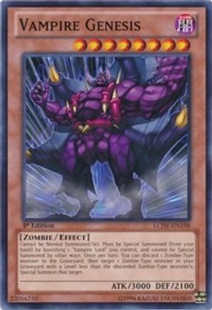 Vampire Genesis (LCJW-EN198) - Legendary Collection 4: Joey's World 1st Edition - Premium Yugioh Single from Konami - Just $0.50! Shop now at Game Crave Tournament Store