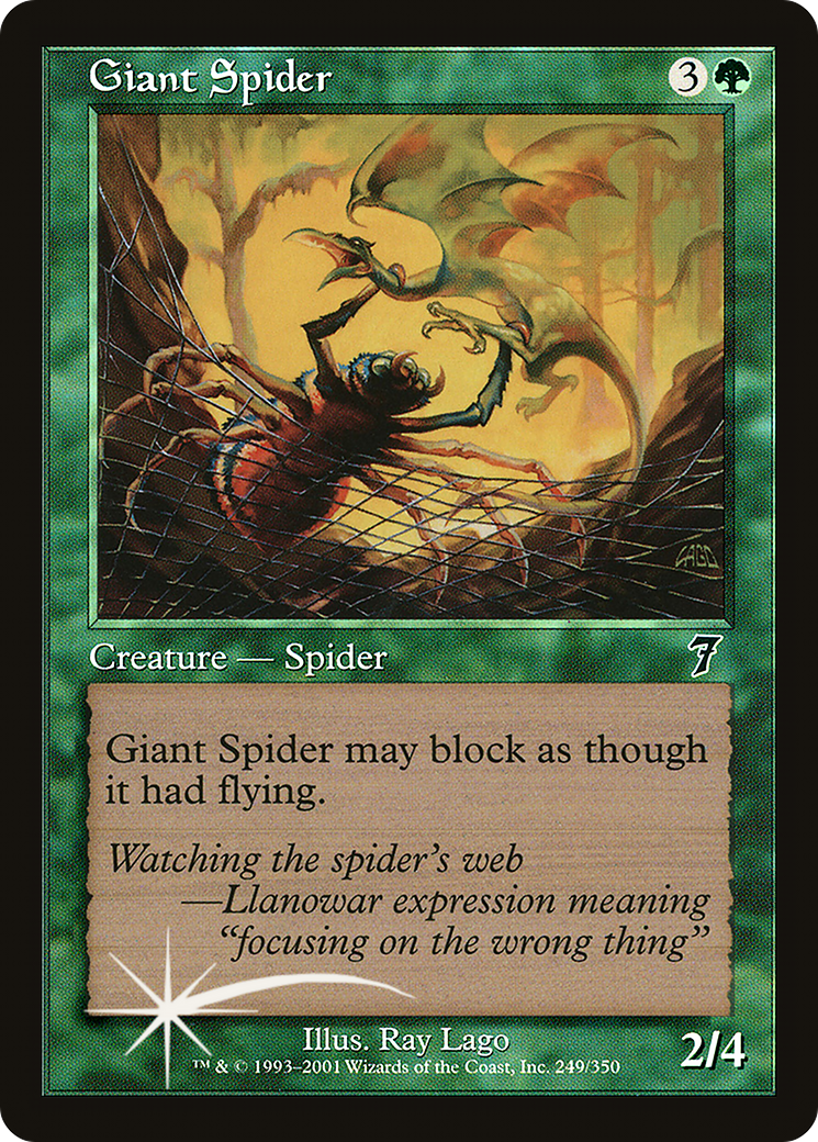 Giant Spider (7ED-249★) - Seventh Edition Foil - Premium MTG Single from Wizards of the Coast - Just $3! Shop now at Game Crave Tournament Store