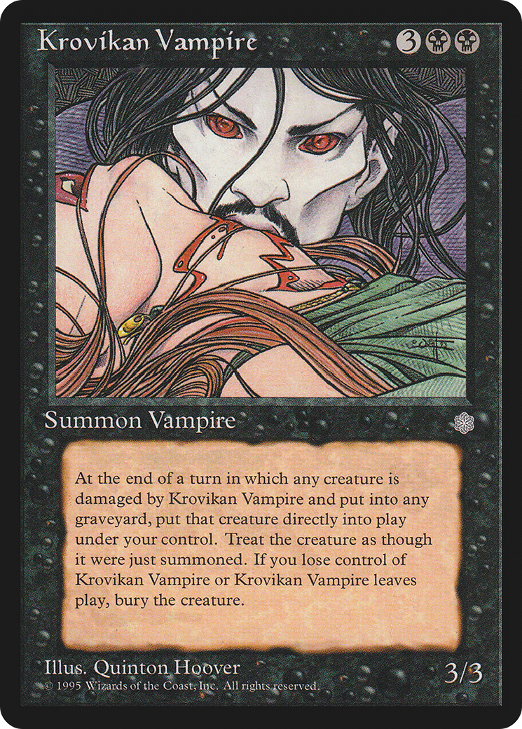 Krovikan Vampire (ICE-141) - Ice Age - Premium MTG Single from Wizards of the Coast - Just $0.26! Shop now at Game Crave Tournament Store