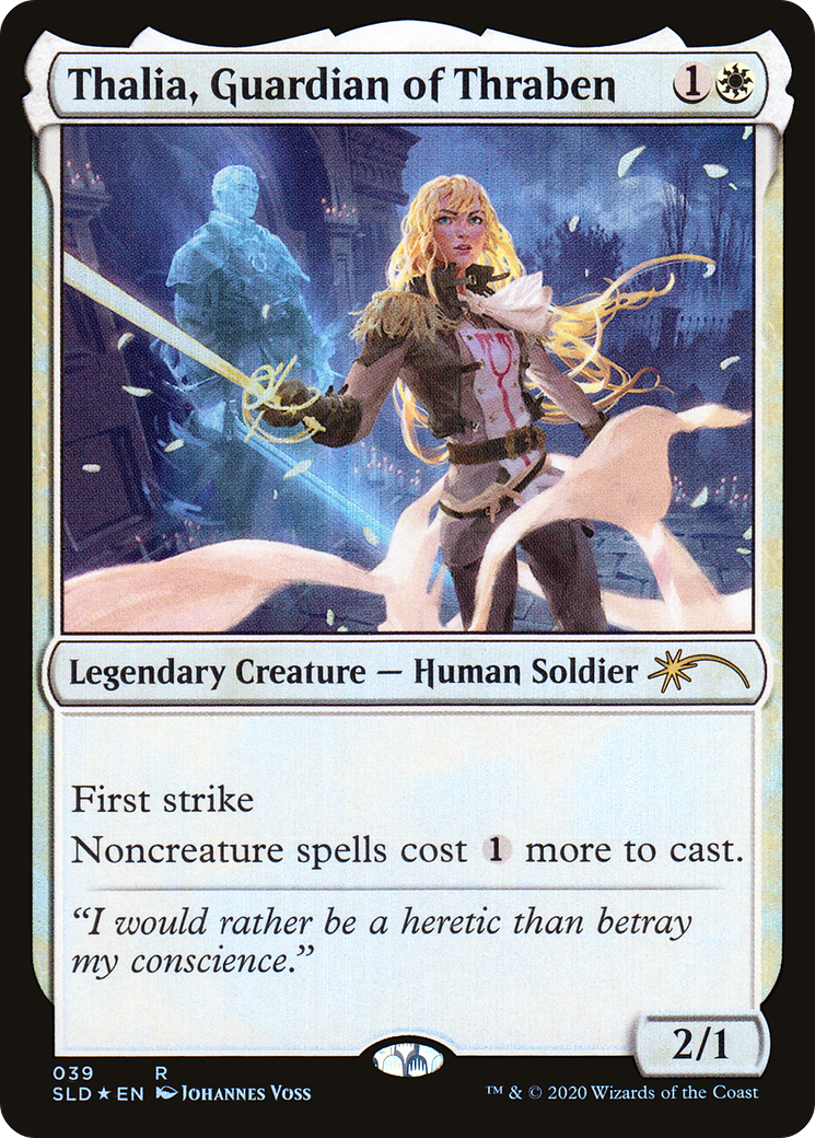 Thalia, Guardian of Thraben (SLD-039) - Secret Lair Drop Foil - Premium MTG Single from Wizards of the Coast - Just $1.95! Shop now at Game Crave Tournament Store