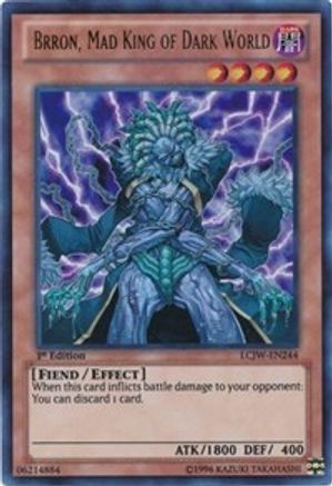 Brron, Mad King of Dark World (LCJW-EN244) - Legendary Collection 4: Joey's World 1st Edition - Premium Yugioh Single from Konami - Just $0.26! Shop now at Game Crave Tournament Store