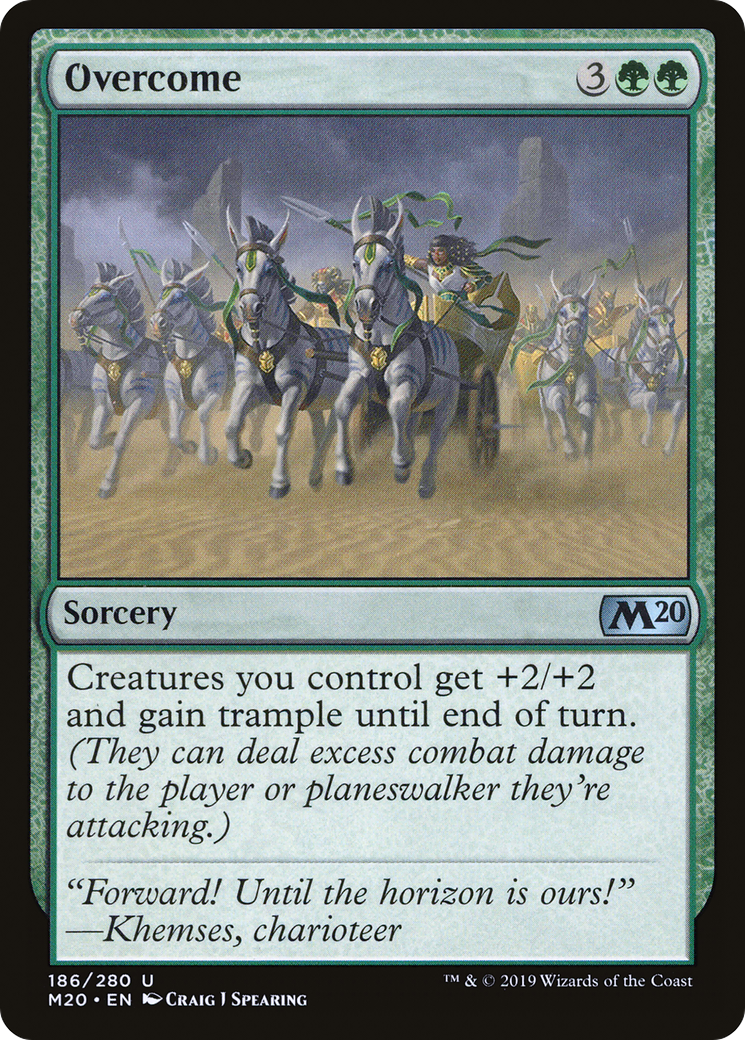 Overcome (M20-186) - Core Set 2020 Foil - Premium MTG Single from Wizards of the Coast - Just $0.25! Shop now at Game Crave Tournament Store