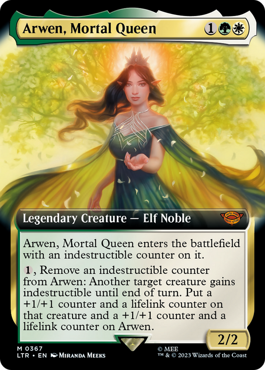 Arwen, Mortal Queen (LTR-367) - The Lord of the Rings: Tales of Middle-earth: (Extended Art) Foil - Premium MTG Single from Wizards of the Coast - Just $30.90! Shop now at Game Crave Tournament Store