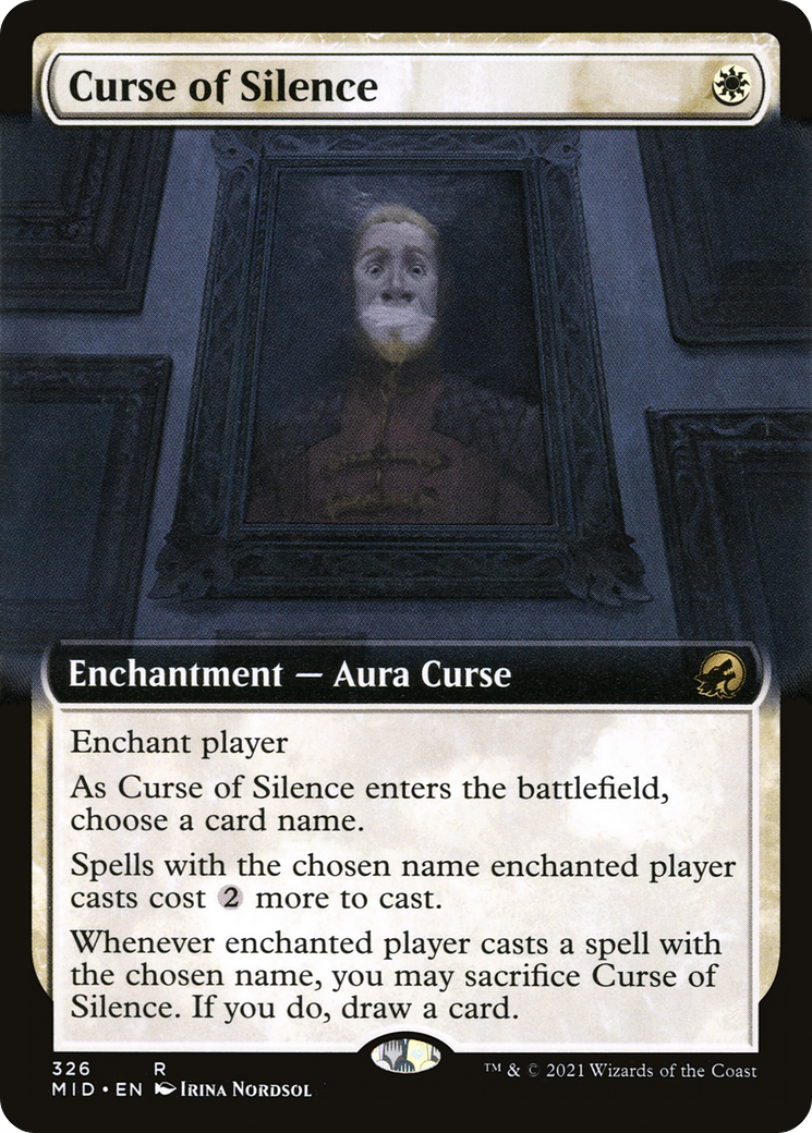 Curse of Silence (MID-326) - Innistrad: Midnight Hunt: (Extended Art) Foil - Premium MTG Single from Wizards of the Coast - Just $0.25! Shop now at Game Crave Tournament Store
