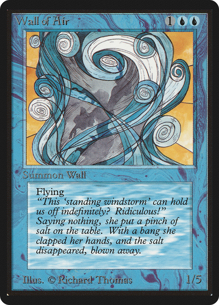 Wall of Air (LEB-090) - Limited Edition Beta - Premium MTG Single from Wizards of the Coast - Just $15.99! Shop now at Game Crave Tournament Store