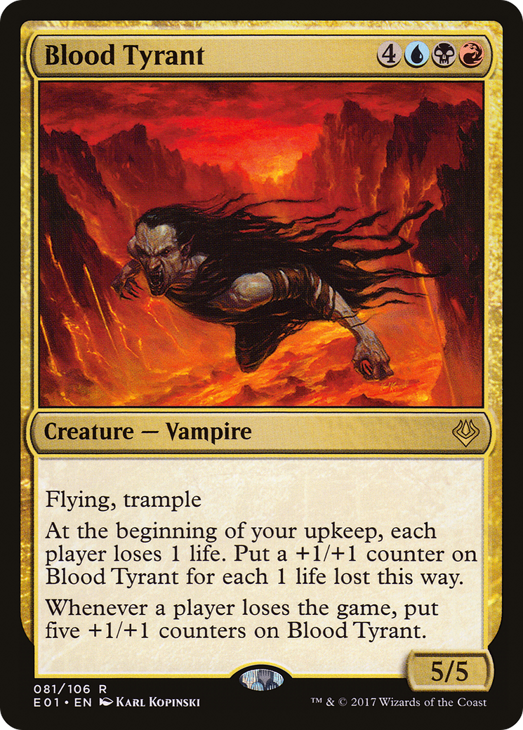 Blood Tyrant (E01-081) - Archenemy: Nicol Bolas - Premium MTG Single from Wizards of the Coast - Just $0.08! Shop now at Game Crave Tournament Store