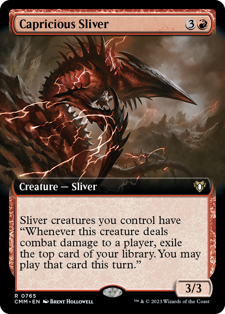 Capricious Sliver (CMM-765) - Commander Masters: (Extended Art) - Premium MTG Single from Wizards of the Coast - Just $0.08! Shop now at Game Crave Tournament Store