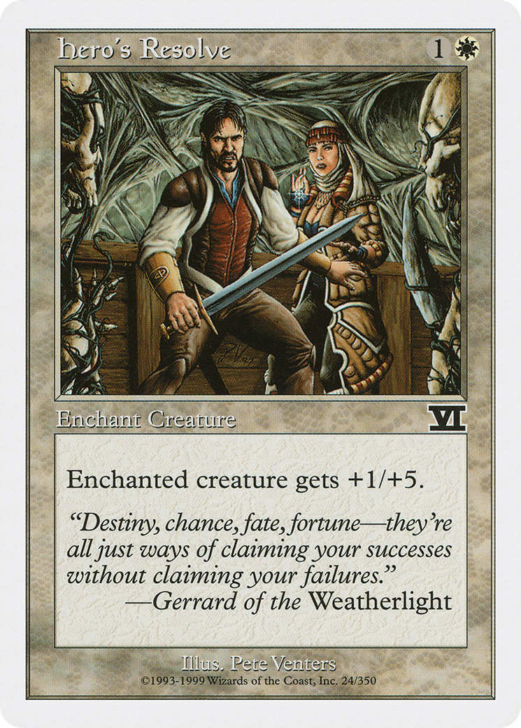 Hero's Resolve (6ED-024) - Classic Sixth Edition - Premium MTG Single from Wizards of the Coast - Just $0.08! Shop now at Game Crave Tournament Store