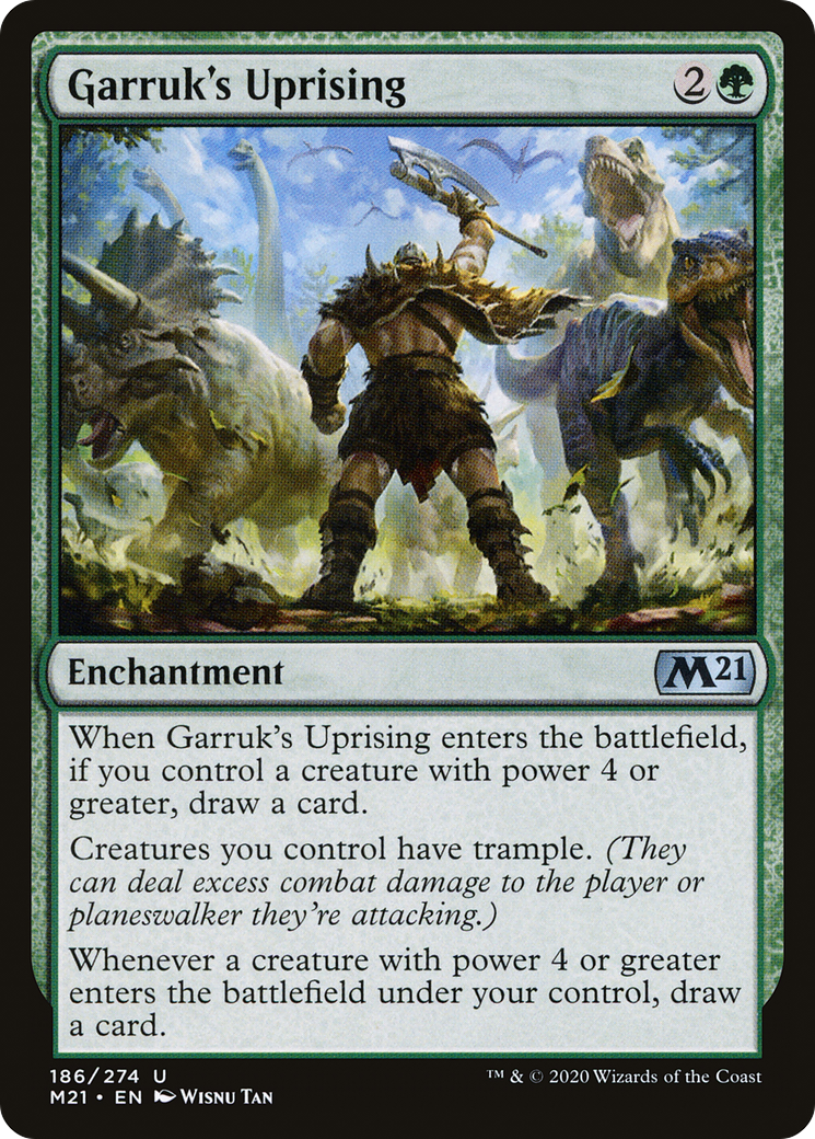 Garruk's Uprising (M21-186) - Core Set 2021 Foil - Premium MTG Single from Wizards of the Coast - Just $0.32! Shop now at Game Crave Tournament Store