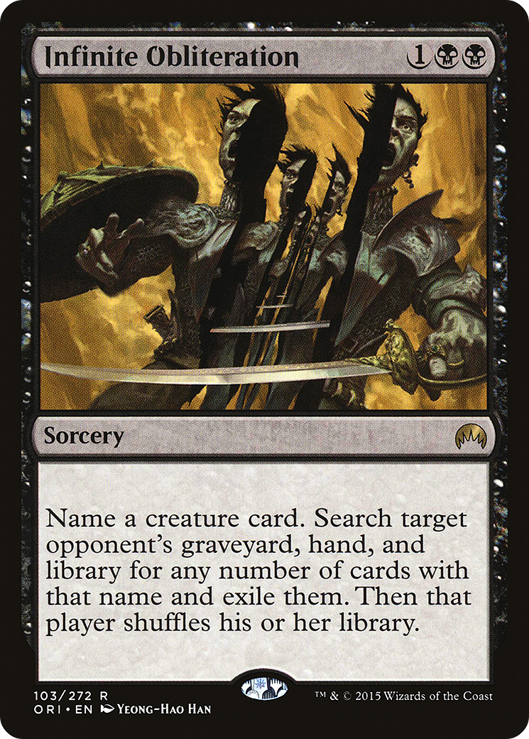 Infinite Obliteration (ORI-103) - Magic Origins Foil - Premium MTG Single from Wizards of the Coast - Just $0.08! Shop now at Game Crave Tournament Store