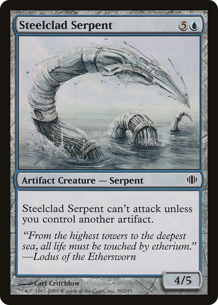 Steelclad Serpent (ALA-059) - Shards of Alara - Premium MTG Single from Wizards of the Coast - Just $0.08! Shop now at Game Crave Tournament Store