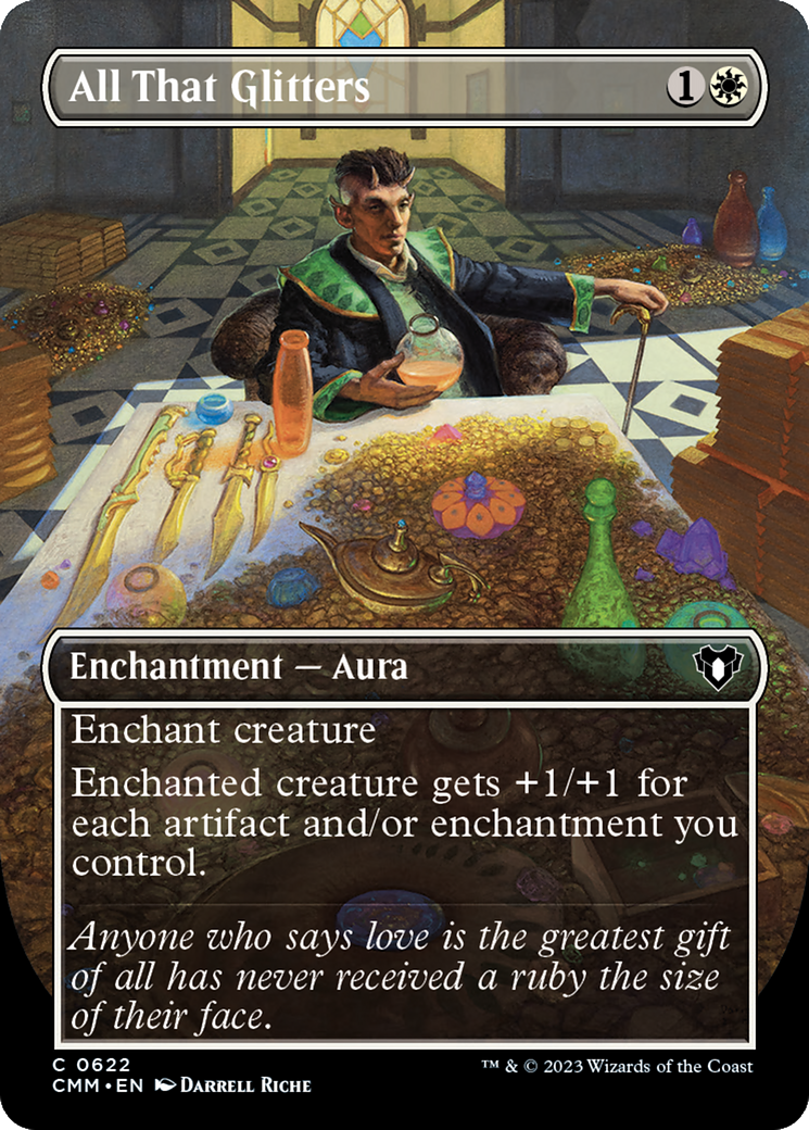 All That Glitters (CMM-622) - Commander Masters (Borderless) Foil - Premium MTG Single from Wizards of the Coast - Just $0.11! Shop now at Game Crave Tournament Store