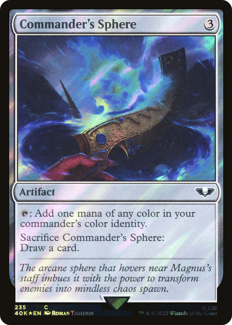 Commander's Sphere (40K-235★) - Warhammer 40,000 Commander Foil - Premium MTG Single from Wizards of the Coast - Just $0.11! Shop now at Game Crave Tournament Store