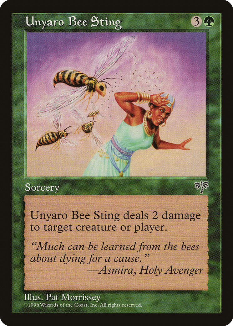 Unyaro Bee Sting (MIR-250) - Mirage - Premium MTG Single from Wizards of the Coast - Just $0.08! Shop now at Game Crave Tournament Store
