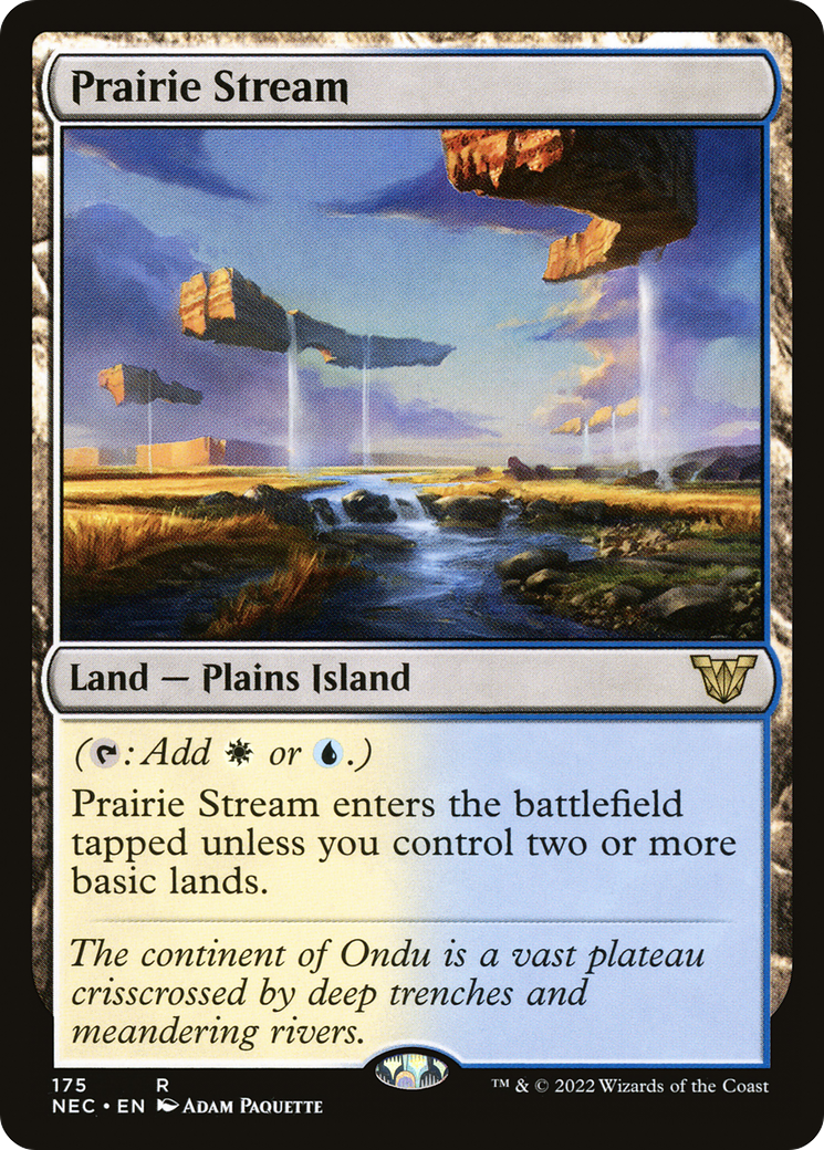 Prairie Stream (NEC-175) - Neon Dynasty Commander - Premium MTG Single from Wizards of the Coast - Just $0.08! Shop now at Game Crave Tournament Store