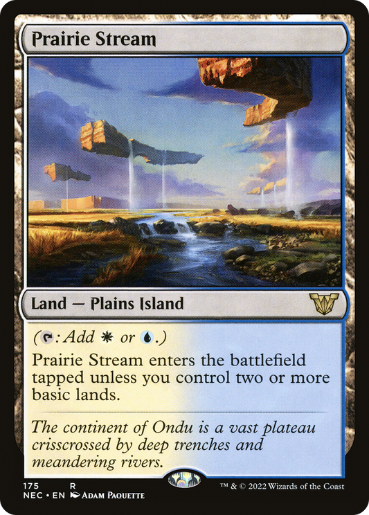 Prairie Stream (NEC-175) - Neon Dynasty Commander - Premium MTG Single from Wizards of the Coast - Just $0.08! Shop now at Game Crave Tournament Store