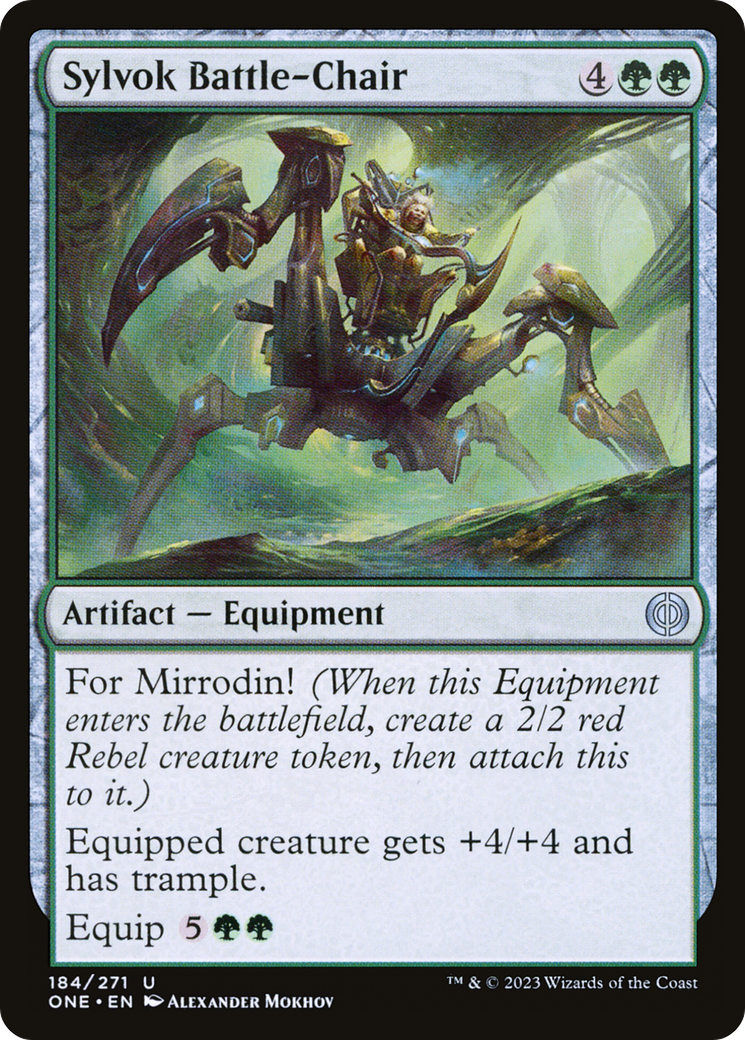 Sylvok Battle-Chair (ONE-184) - Phyrexia: All Will Be One Foil - Premium MTG Single from Wizards of the Coast - Just $0.08! Shop now at Game Crave Tournament Store