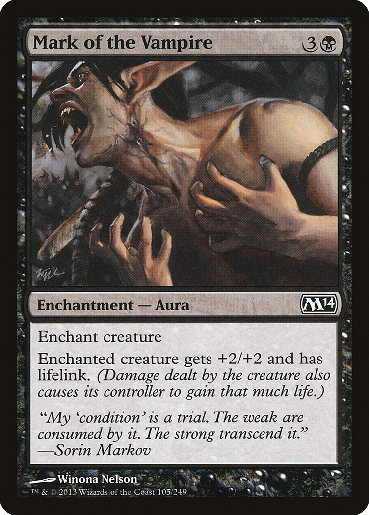 Mark of the Vampire (M14-105) - Magic 2014 - Premium MTG Single from Wizards of the Coast - Just $0.25! Shop now at Game Crave Tournament Store