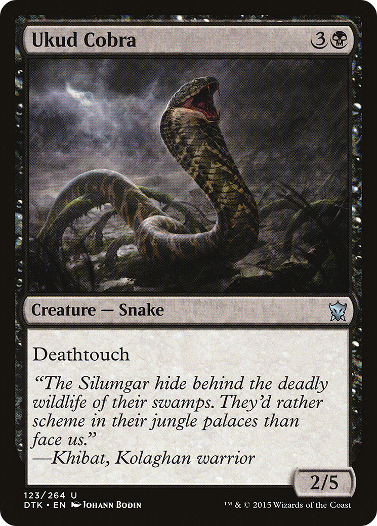 Ukud Cobra (DTK-123) - Dragons of Tarkir Foil - Premium MTG Single from Wizards of the Coast - Just $0.08! Shop now at Game Crave Tournament Store