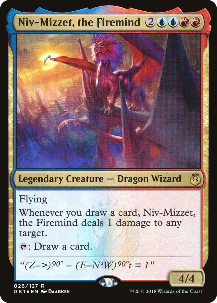 Niv-Mizzet, the Firemind (GK1-026) - GRN Guild Kit Foil - Premium MTG Single from Wizards of the Coast - Just $2.37! Shop now at Game Crave Tournament Store