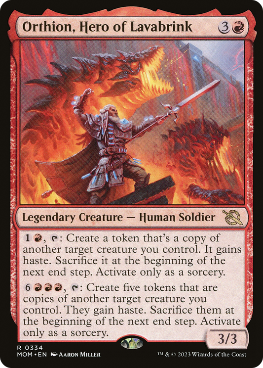 Orthion, Hero of Lavabrink (MOM-334) - March of the Machine - Premium MTG Single from Wizards of the Coast - Just $1.52! Shop now at Game Crave Tournament Store
