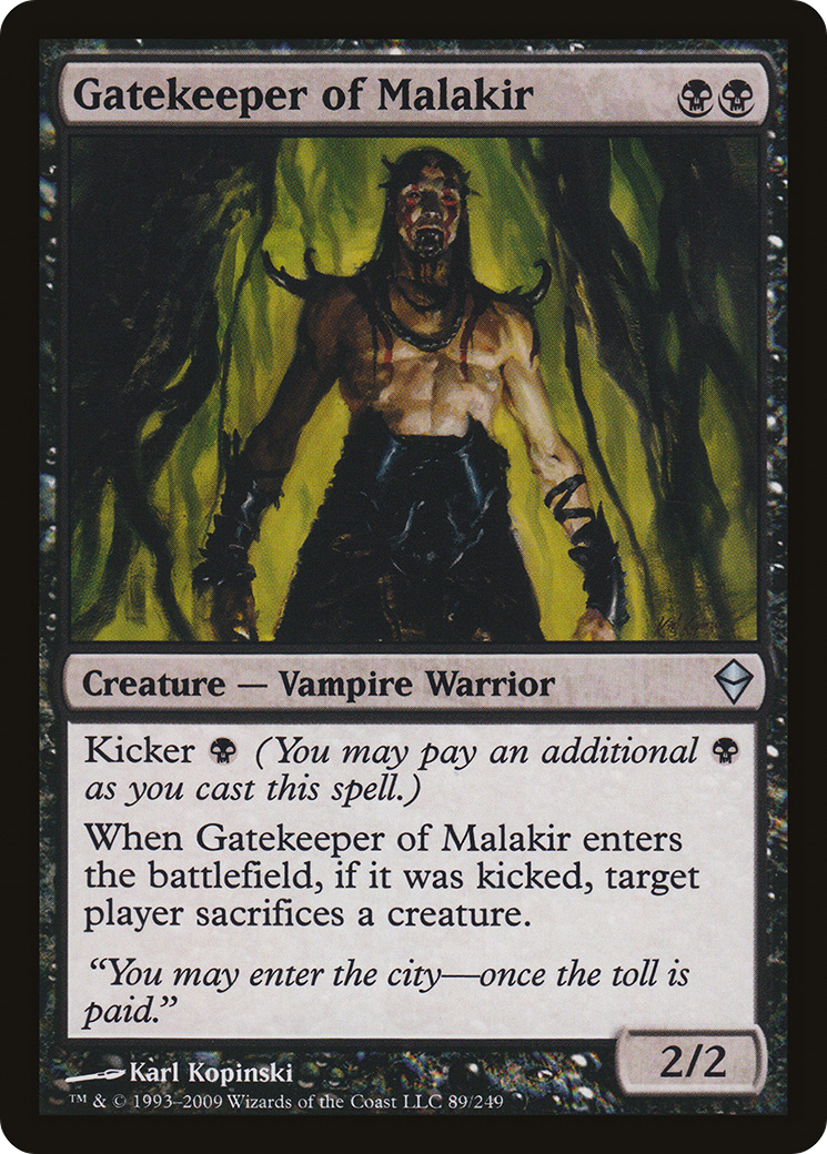 Gatekeeper of Malakir (ZEN-089) - Zendikar - Premium MTG Single from Wizards of the Coast - Just $0.24! Shop now at Game Crave Tournament Store