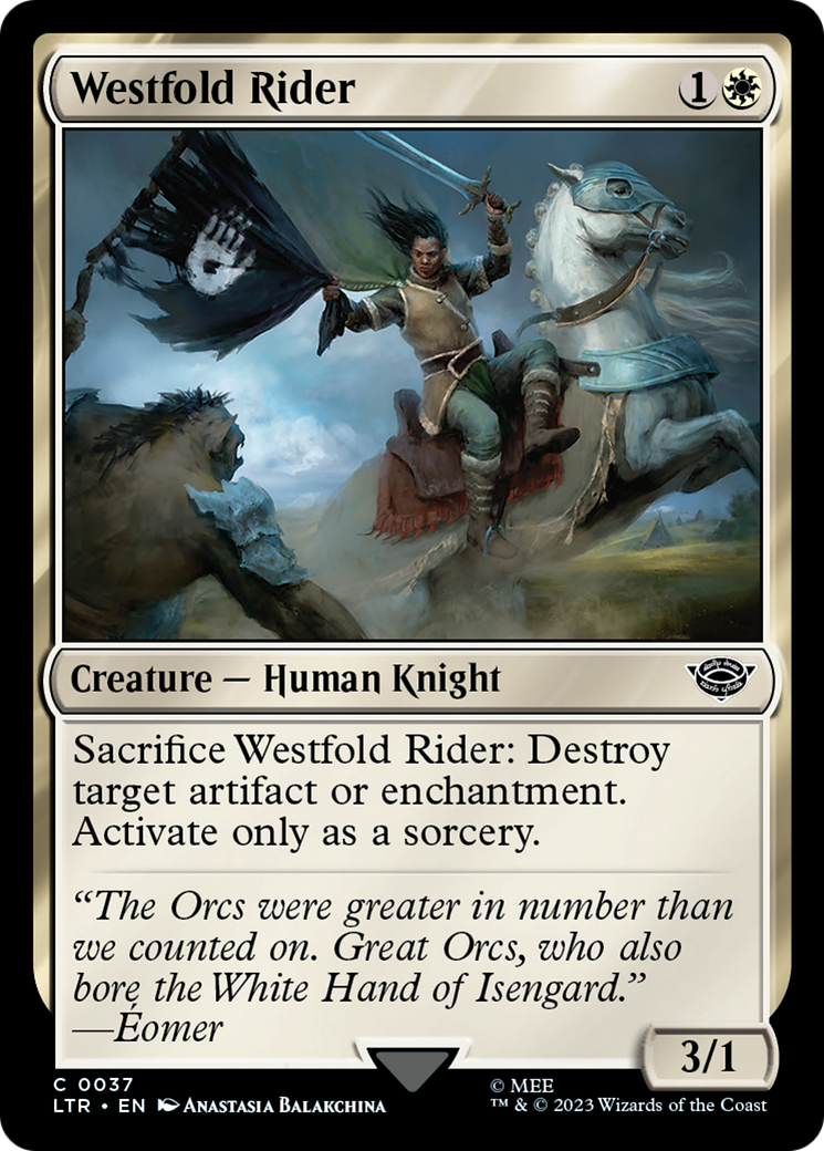Westfold Rider (LTR-037) - The Lord of the Rings: Tales of Middle-earth Foil - Premium MTG Single from Wizards of the Coast - Just $0.25! Shop now at Game Crave Tournament Store