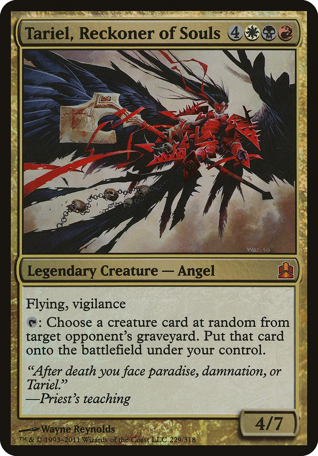 Tariel, Reckoner of Souls (OCMD-229) - Commander 2011 Oversized Foil - Premium MTG Single from Wizards of the Coast - Just $0.54! Shop now at Game Crave Tournament Store