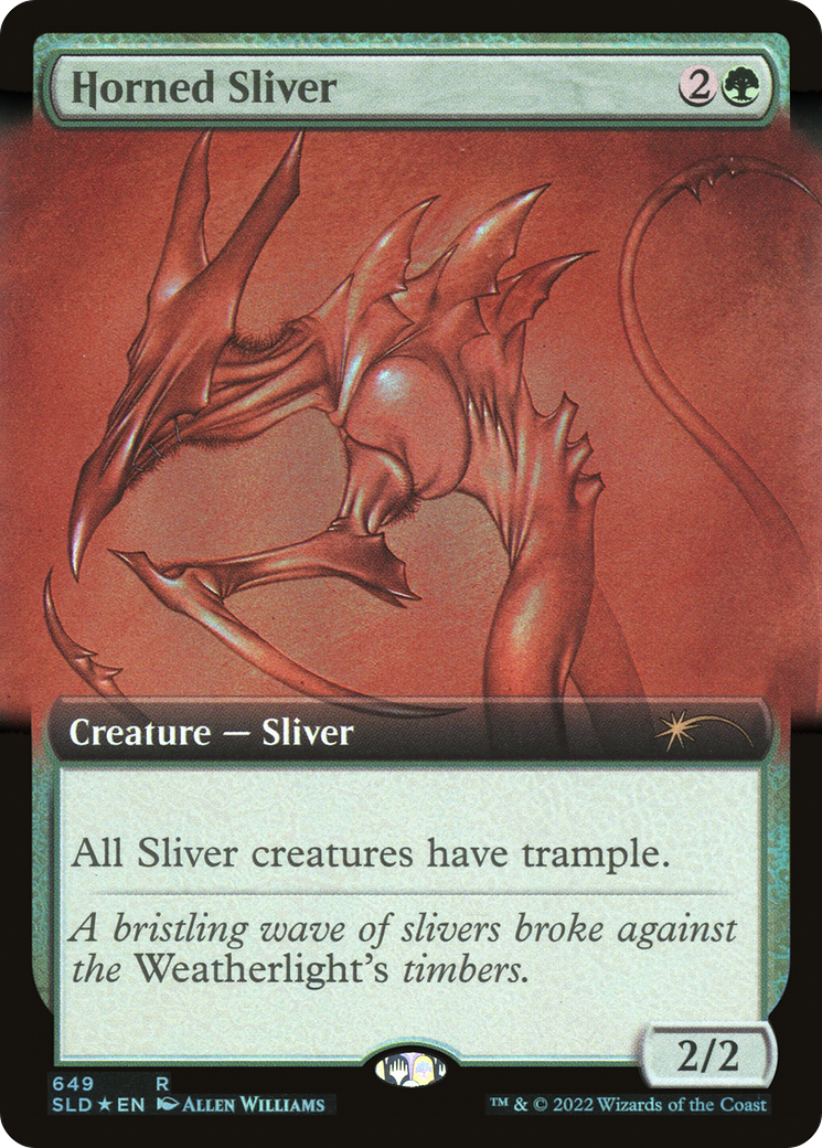 Horned Sliver (SLD-649) - Secret Lair Drop: (Extended Art) Foil - Premium MTG Single from Wizards of the Coast - Just $2.07! Shop now at Game Crave Tournament Store