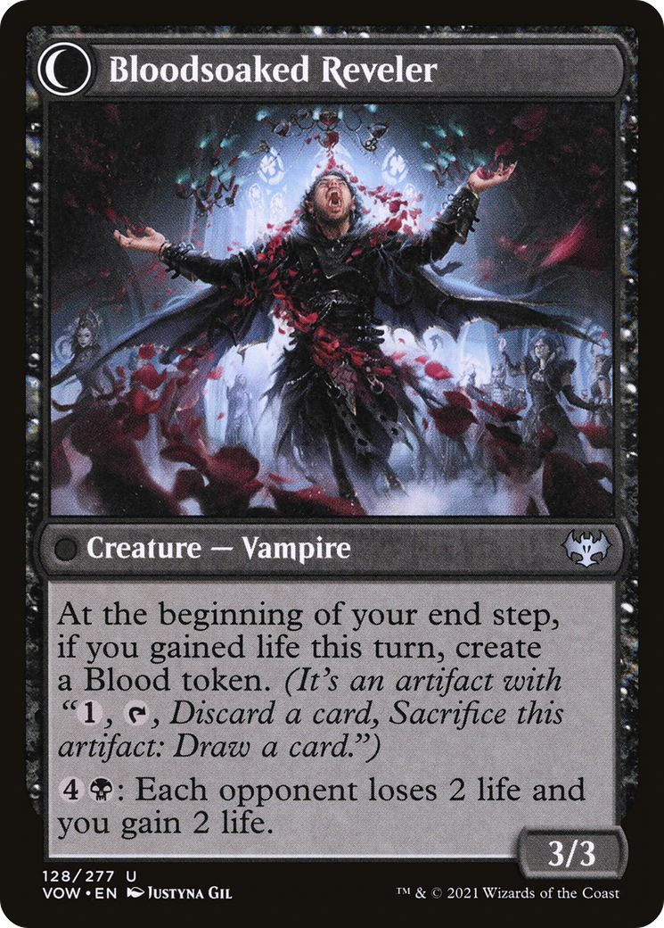 Restless Bloodseeker // Bloodsoaked Reveler (VOW-128) - Innistrad: Crimson Vow: (Double Faced Transform) Foil - Premium MTG Single from Wizards of the Coast - Just $0.08! Shop now at Game Crave Tournament Store