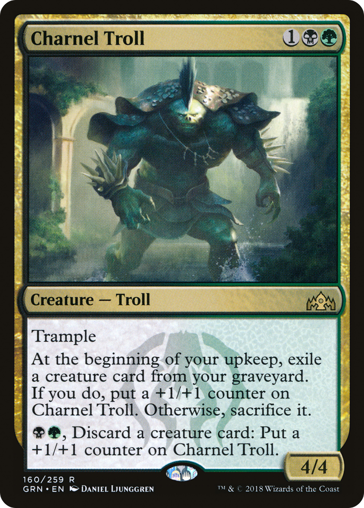 Charnel Troll (GRN-160) - Guilds of Ravnica Foil - Premium MTG Single from Wizards of the Coast - Just $0.09! Shop now at Game Crave Tournament Store