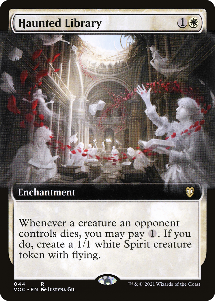 Haunted Library (VOC-044) - Crimson Vow Commander: (Extended Art) - Premium MTG Single from Wizards of the Coast - Just $0.35! Shop now at Game Crave Tournament Store