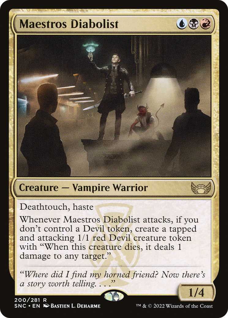 Maestros Diabolist (SNC-200) - Streets of New Capenna - Premium MTG Single from Wizards of the Coast - Just $0.08! Shop now at Game Crave Tournament Store