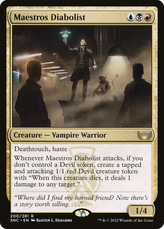 Maestros Diabolist (SNC-200) - Streets of New Capenna - Premium MTG Single from Wizards of the Coast - Just $0.08! Shop now at Game Crave Tournament Store