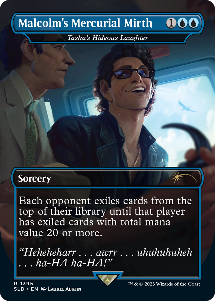 Tasha's Hideous Laughter (SLD-1395) - Secret Lair Drop / Malcolm's Mercurial Mirth (Borderless) - Premium MTG Single from Wizards of the Coast - Just $8.47! Shop now at Game Crave Tournament Store